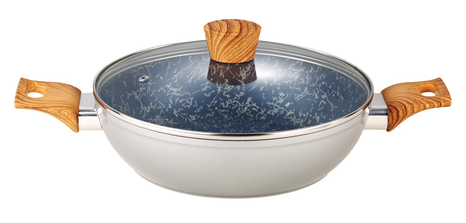 LIETTA Silver Marble Fry Pan